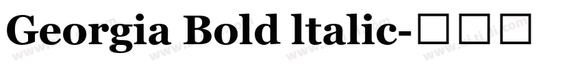 Georgia Bold ltalic字体转换